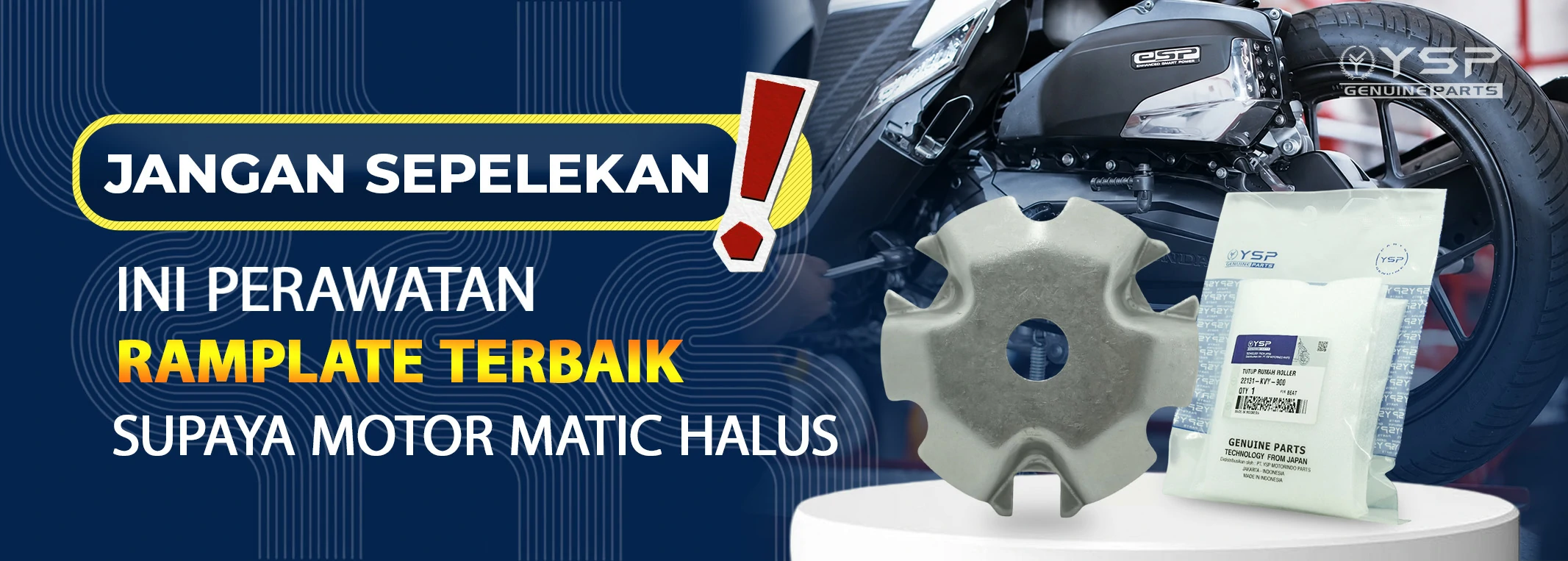 Jangan Sepelekan, Ini Perawatan Ramplate Terbaik Supaya Motor Matic Halus