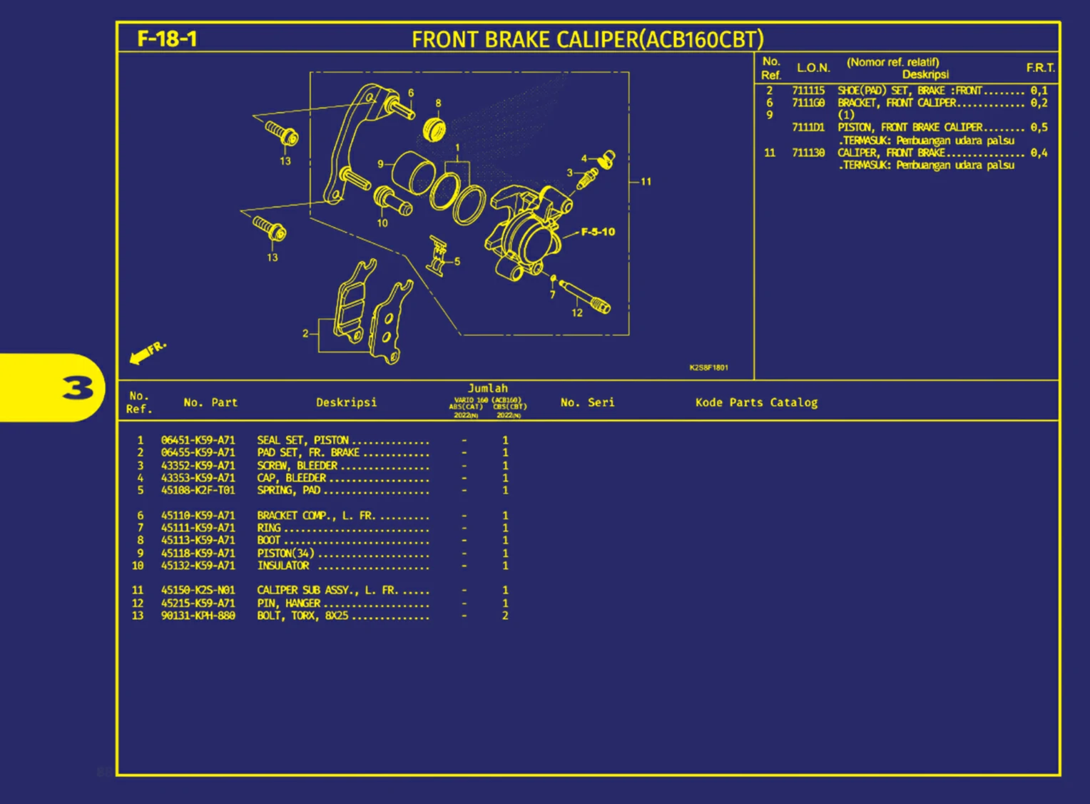 front brake caliper(acb160cbt)