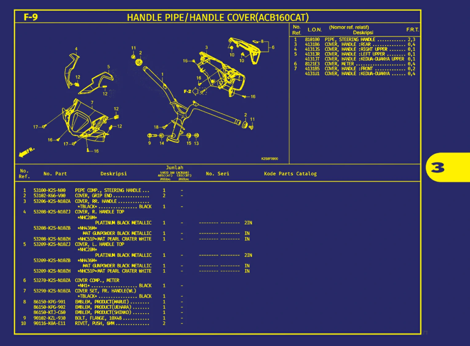 handle pipe atau handle cover(acb160cat) 1