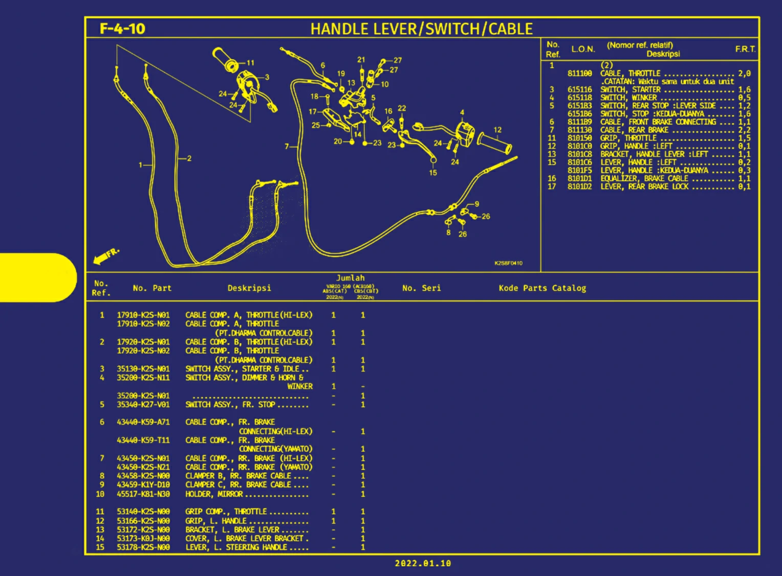 handle lever atau switch atau cable 1