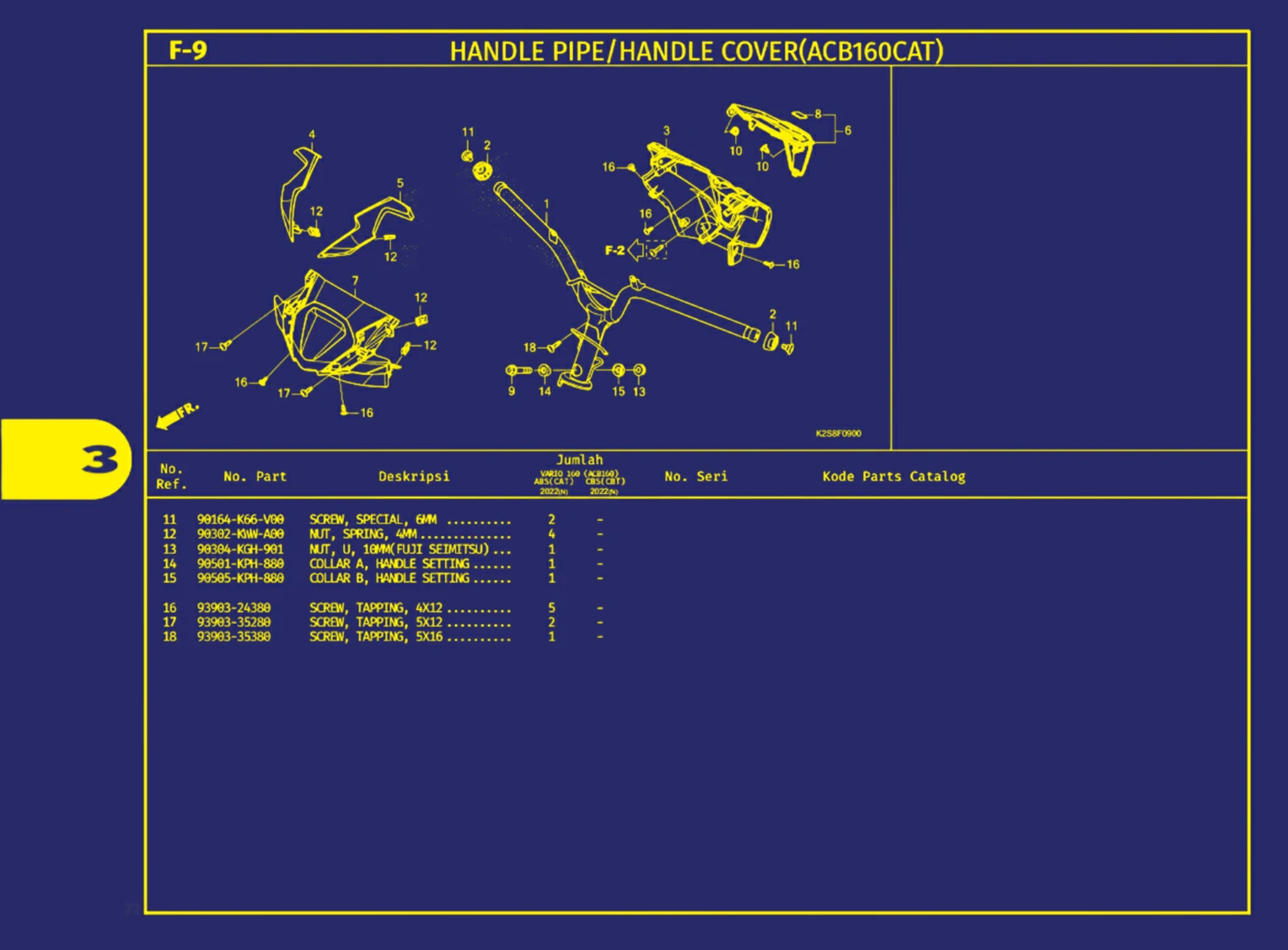 handle pipe atau handle cover(acb160cat) 2