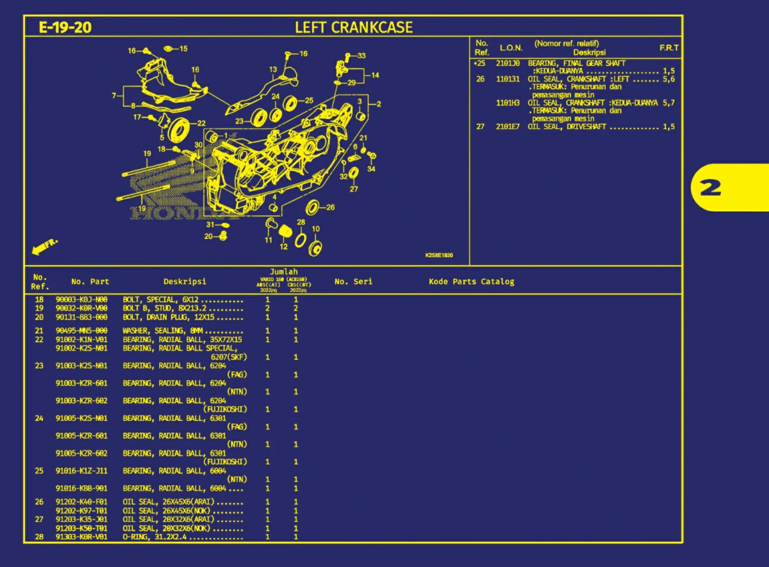 left crankcase 2