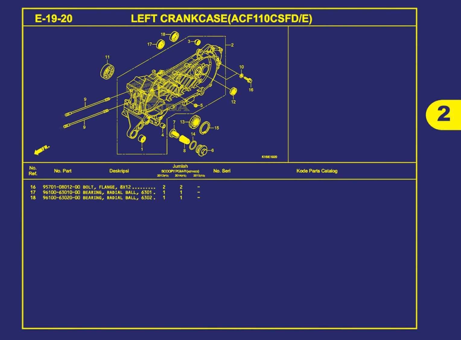 left crankcase(acf110csfd atau e) 2
