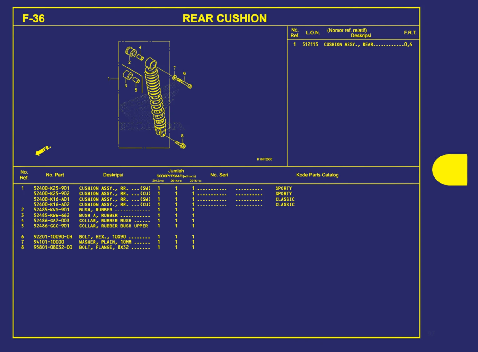 rear cushion