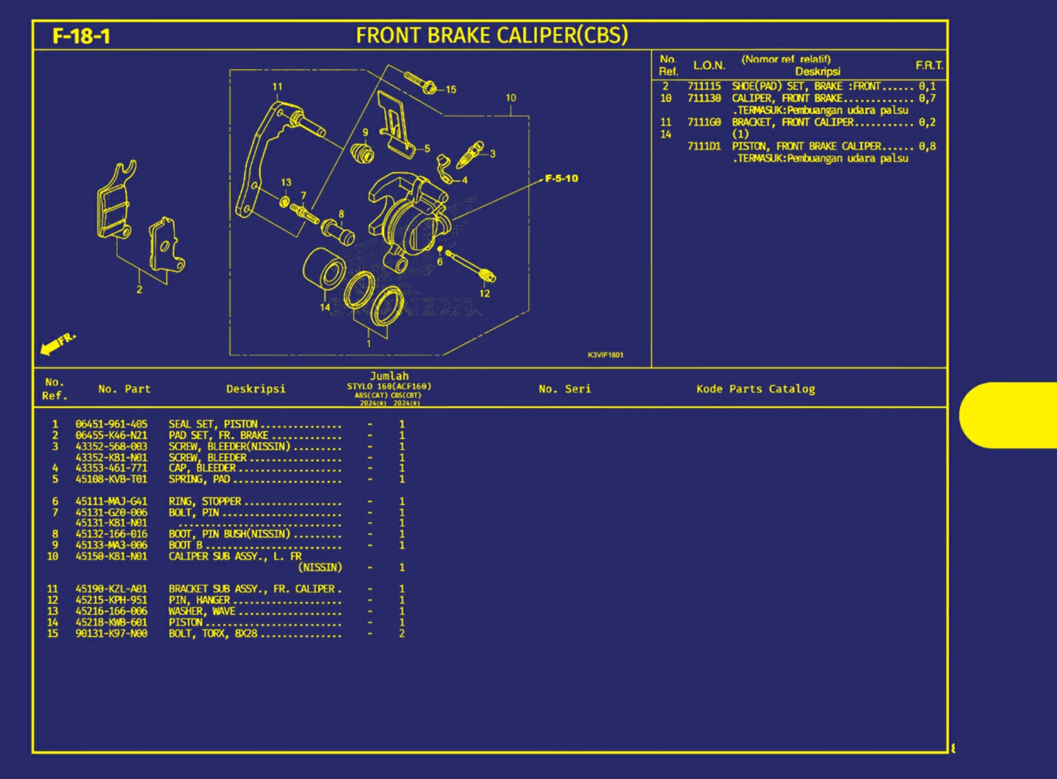front Brake caliper(cbs)