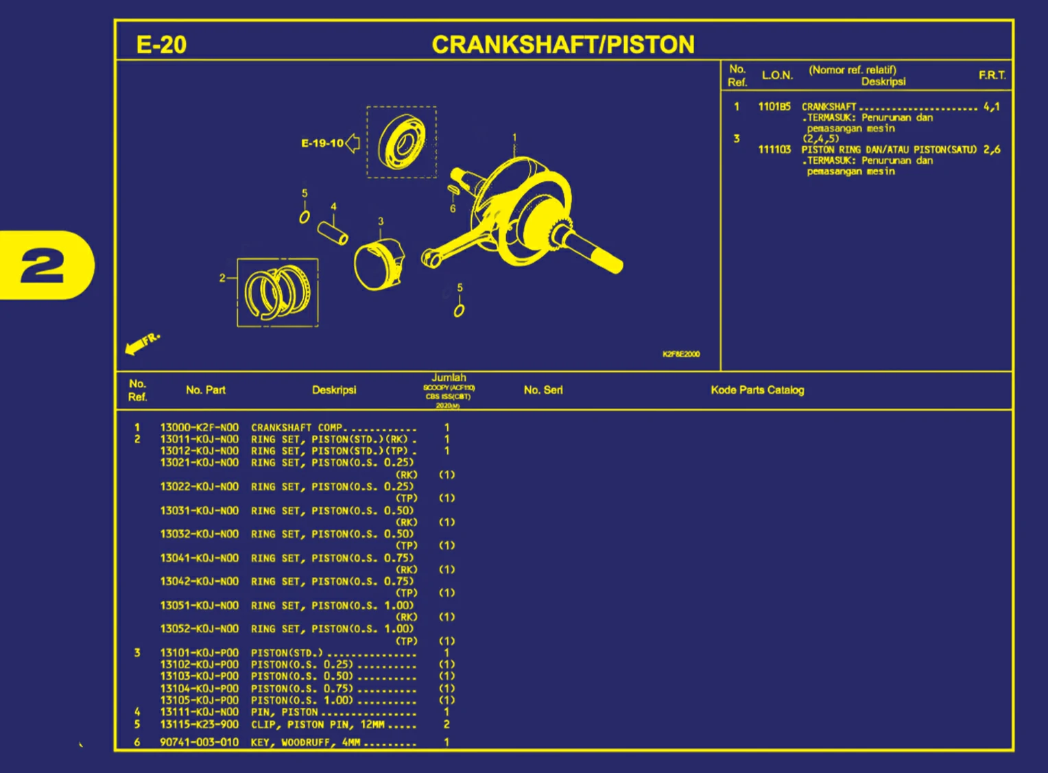 cranshaft atau piston