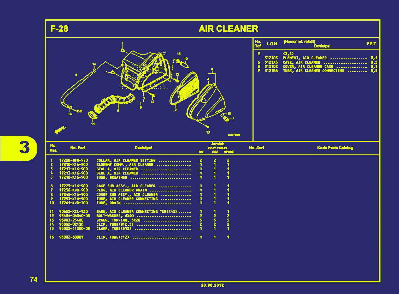 Gambar BEAT FI-AIR CLEANER