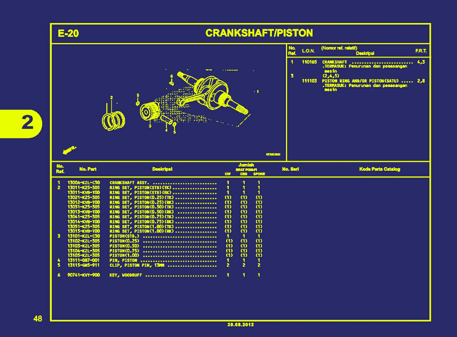 Gambar BEAT FI-CRANKSHAFT PISTON