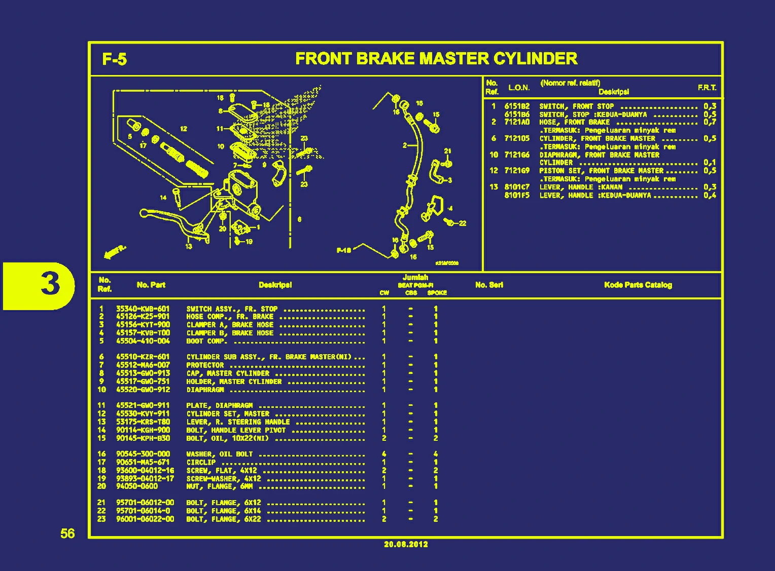 Gambar BEAT FI-FRONT BRAKE MASTER CYLINDER