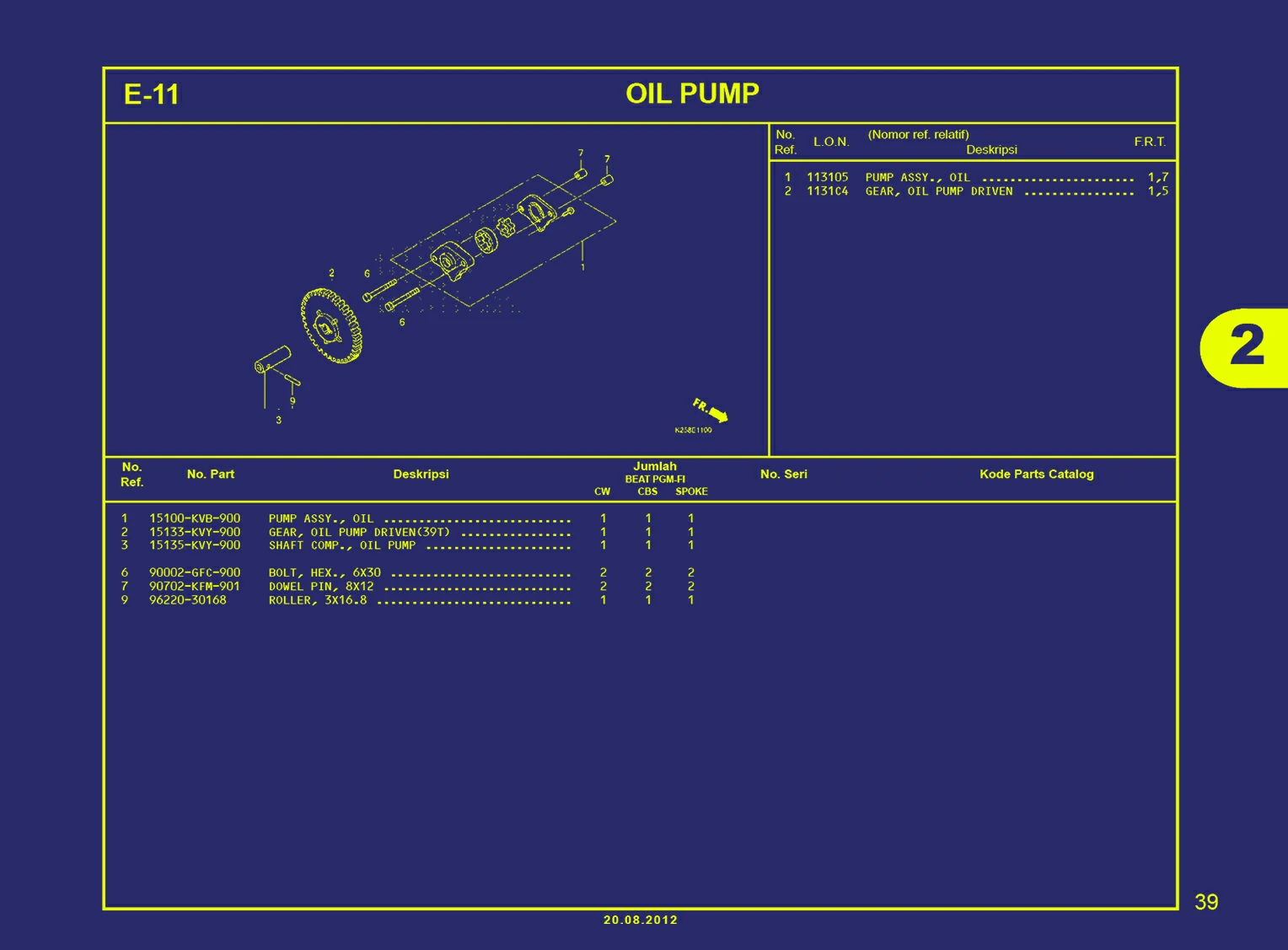 Gambar BEAT FI-OIL PUMP