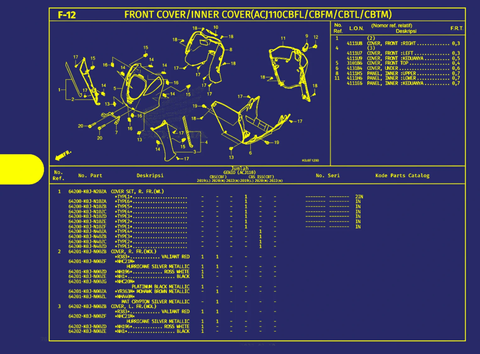 Front Cover Atau Inner Cover (Acj110cbfl Atau Cbfm Atau Cbtl Atau Cbtm) 1