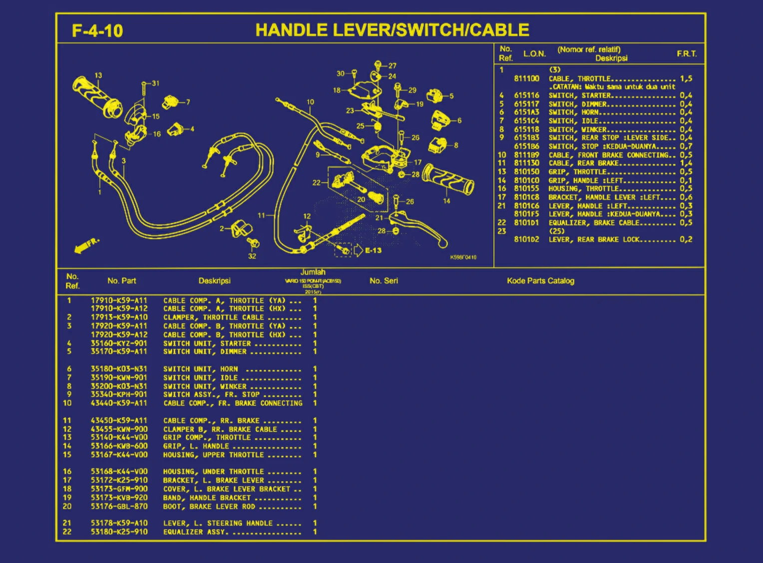 Handle Lever atau Switch atau Cable 1