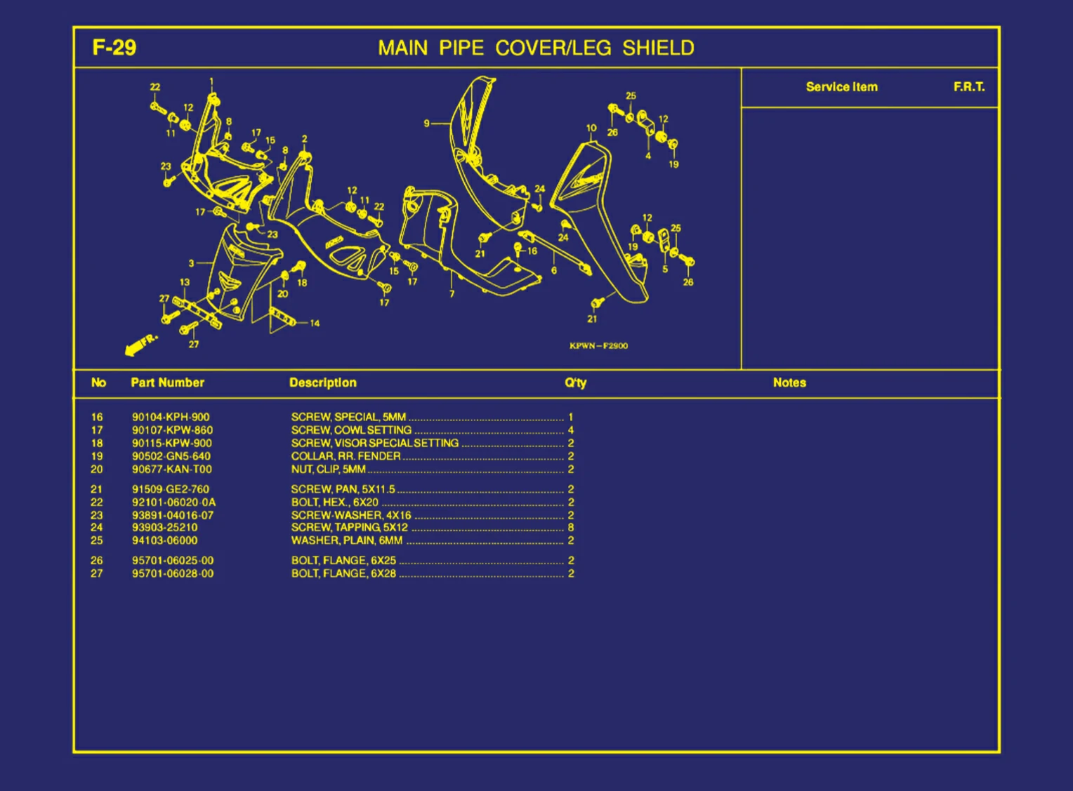 Main Pipe Cover atau Leg Shield 2