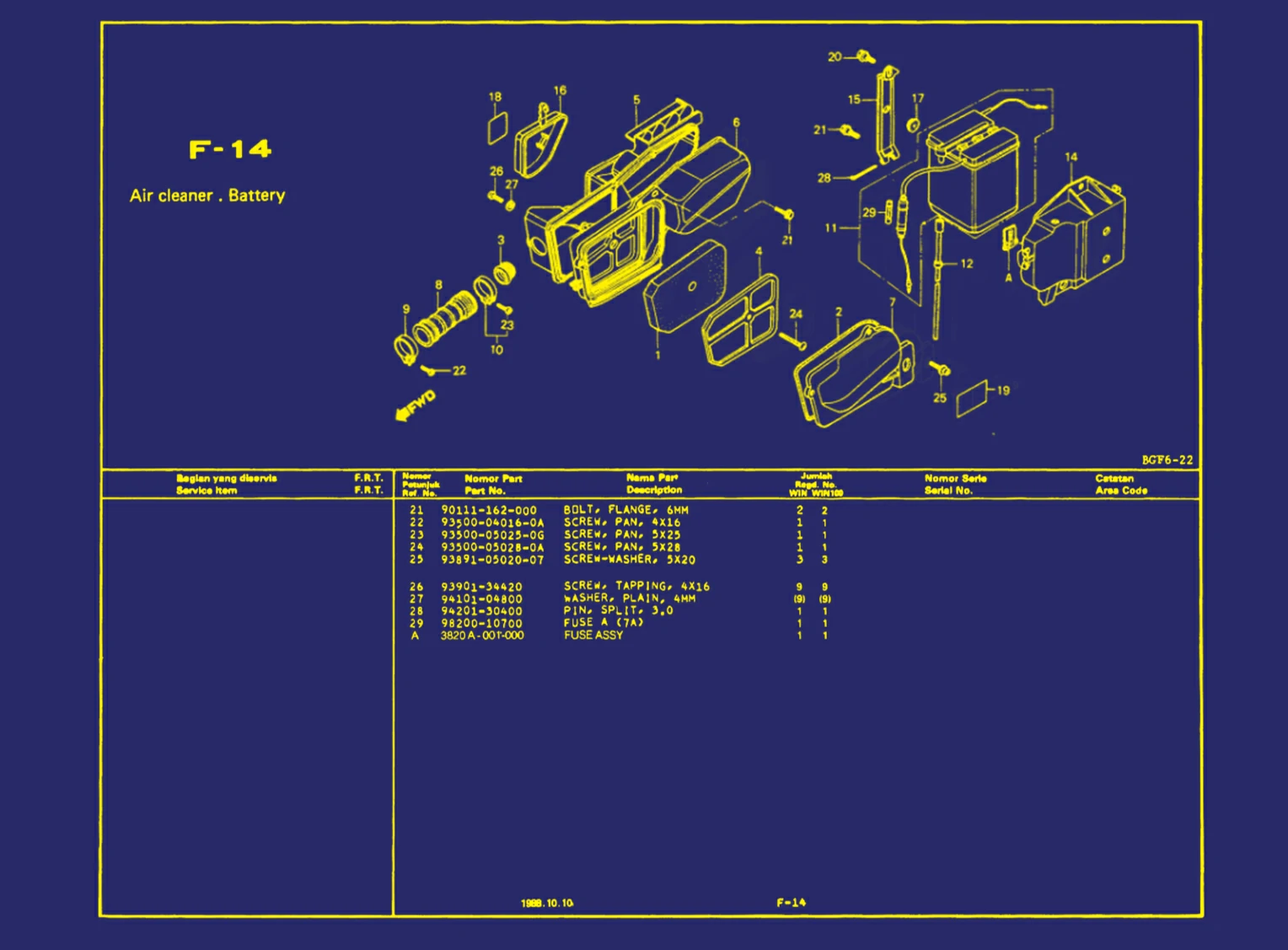 Air Cleaner. Battery 2