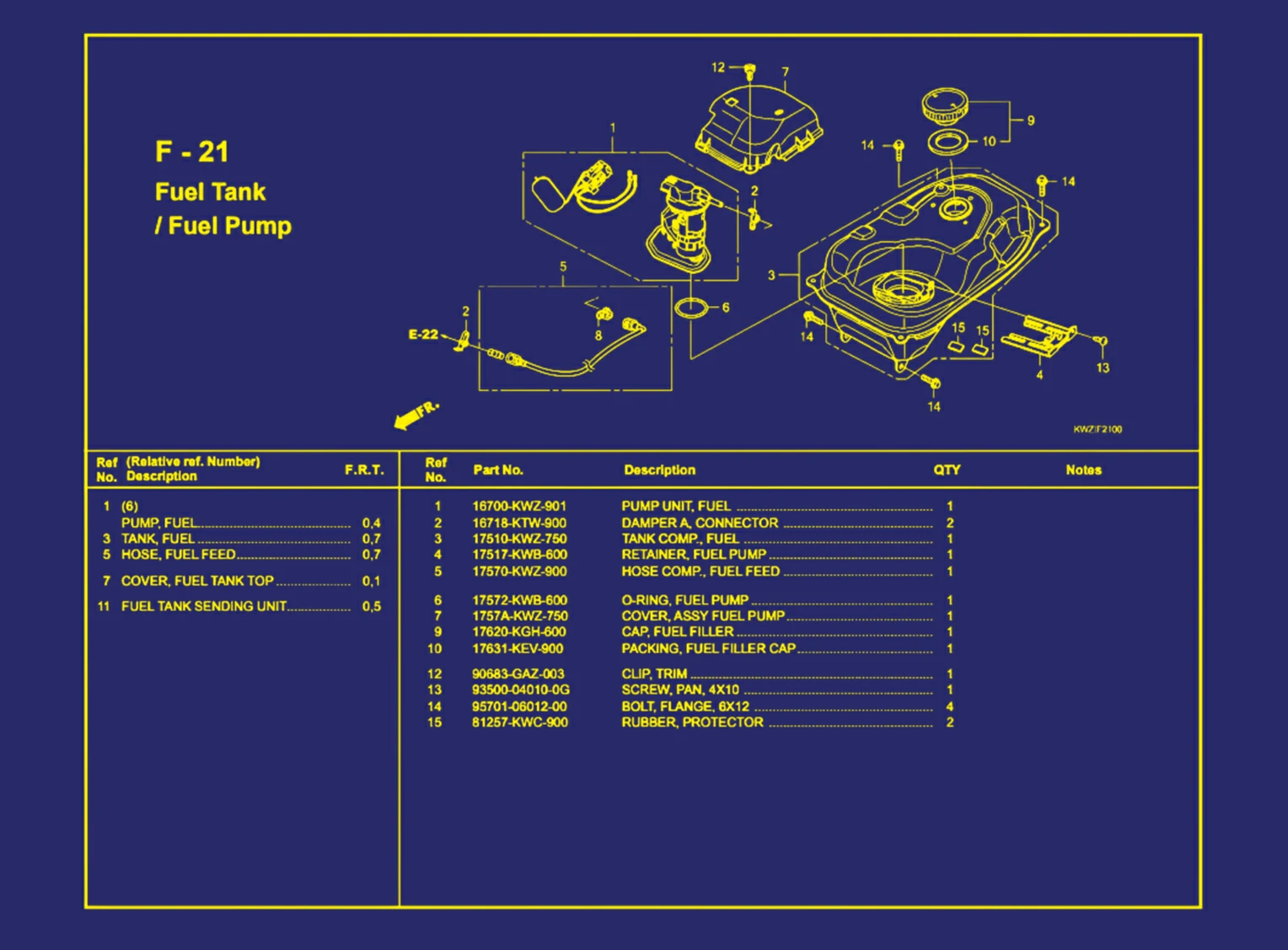 Fuel Tank atau Fuel Pump