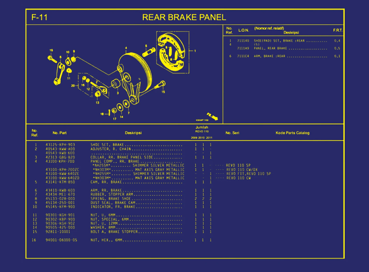 Rear Brake Panel 1