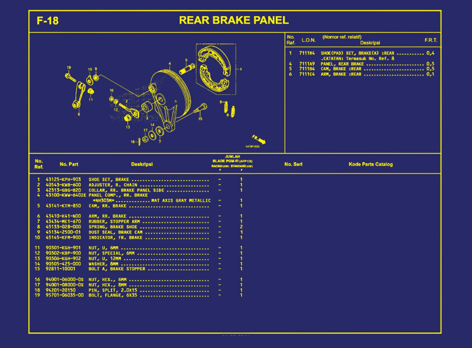 Rear Brake Panel
