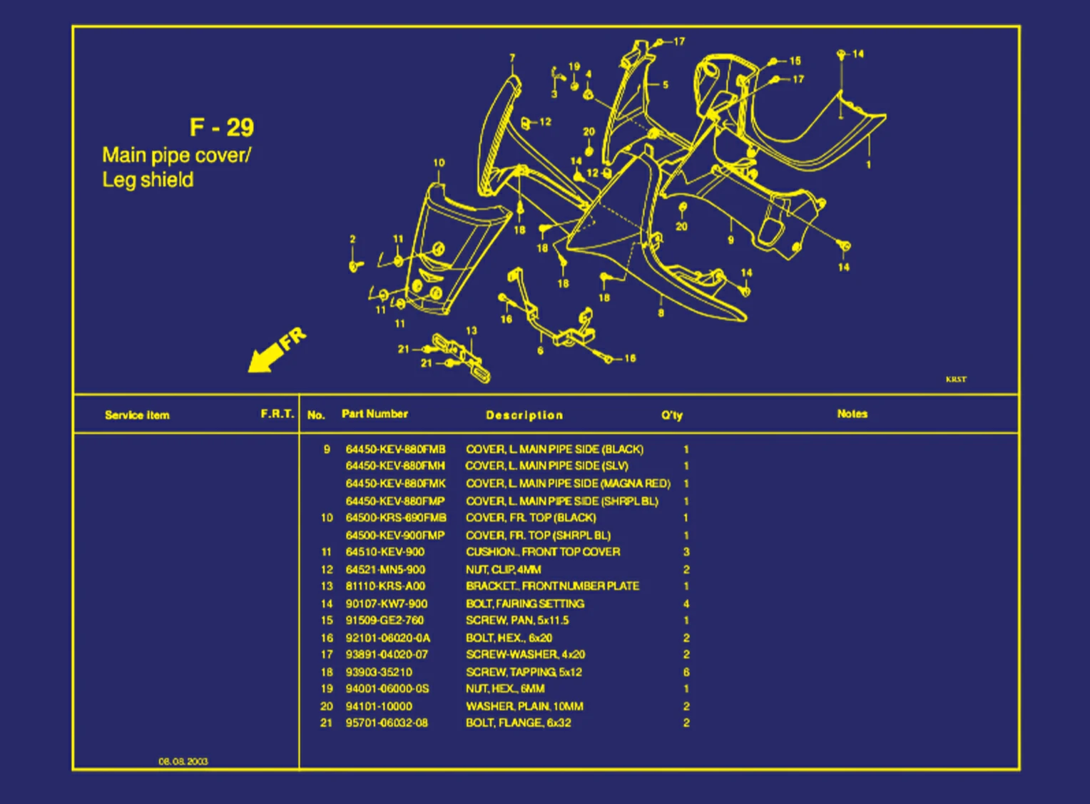 Main Pipe  Cover atau Leg Shield
