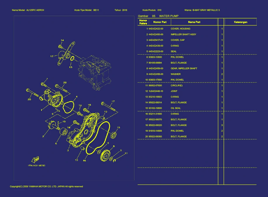 Gambar 37. AL125FC AEROX WATER PUMP