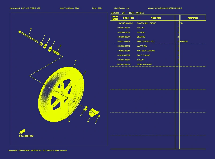 Gambar 16. FAZZIO NEO FRONT WHEEL