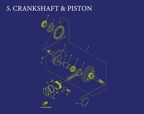 5. Aerox CRANKSHAFT & PISTON