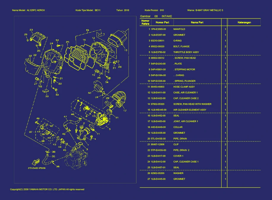 Gambar 20. AL125FC AEROX INTAKE 1