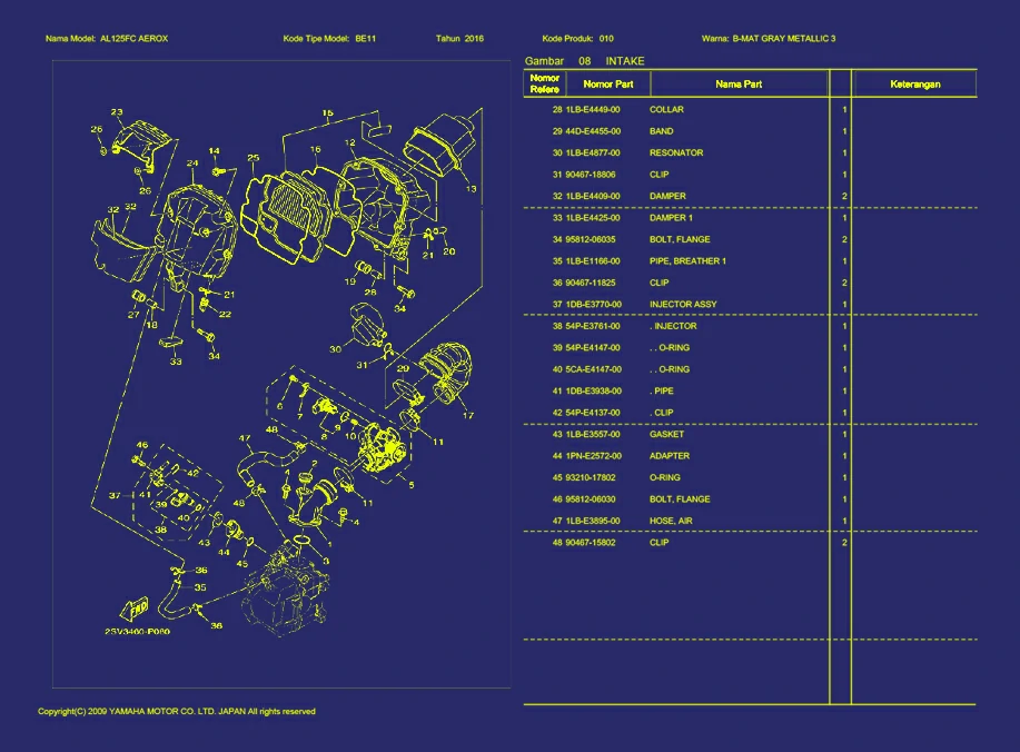 Gambar 20. AL125FC AEROX INTAKE 2