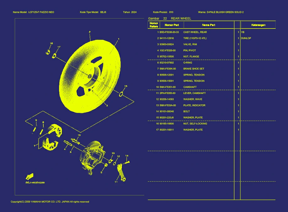 Gambar 26. FAZZIO NEO REAR WHEEL