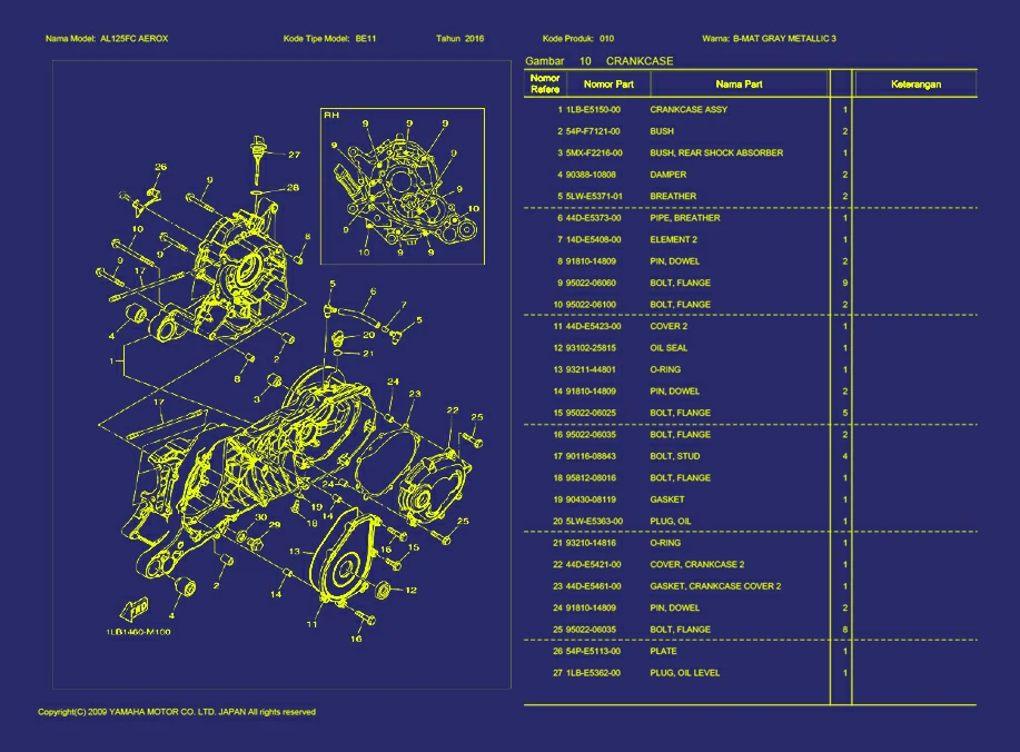 Gambar 04. AEROX CRANKCASE