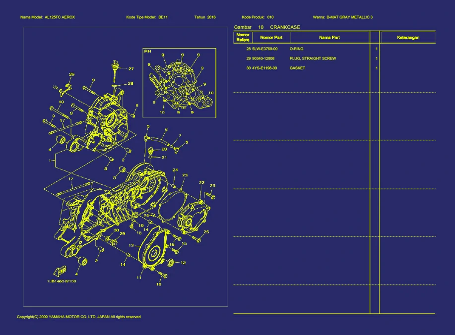 Gambar 04. AEROX CRANKCASE 2