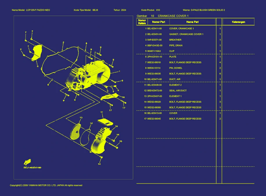 Gambar 04. FAZZIO NEO CRANKCASE COVER 1