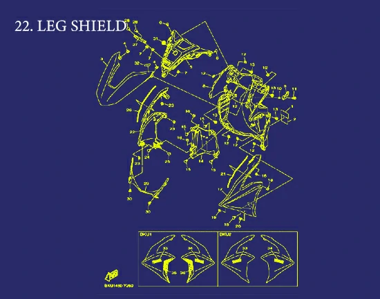 22. FREEGO 125 CONNECTED LEG SHIELD