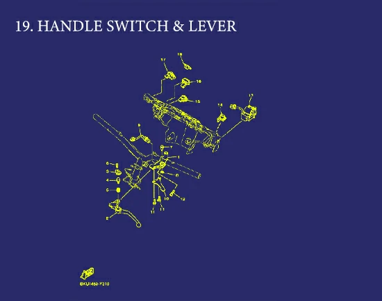 19. FREEGO 125 CONNECTED HANDLE SWITCH & LEVER