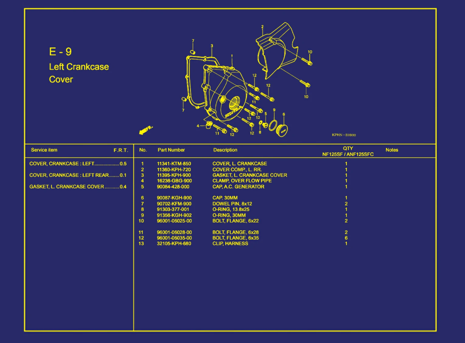 Left Crankcase Cover