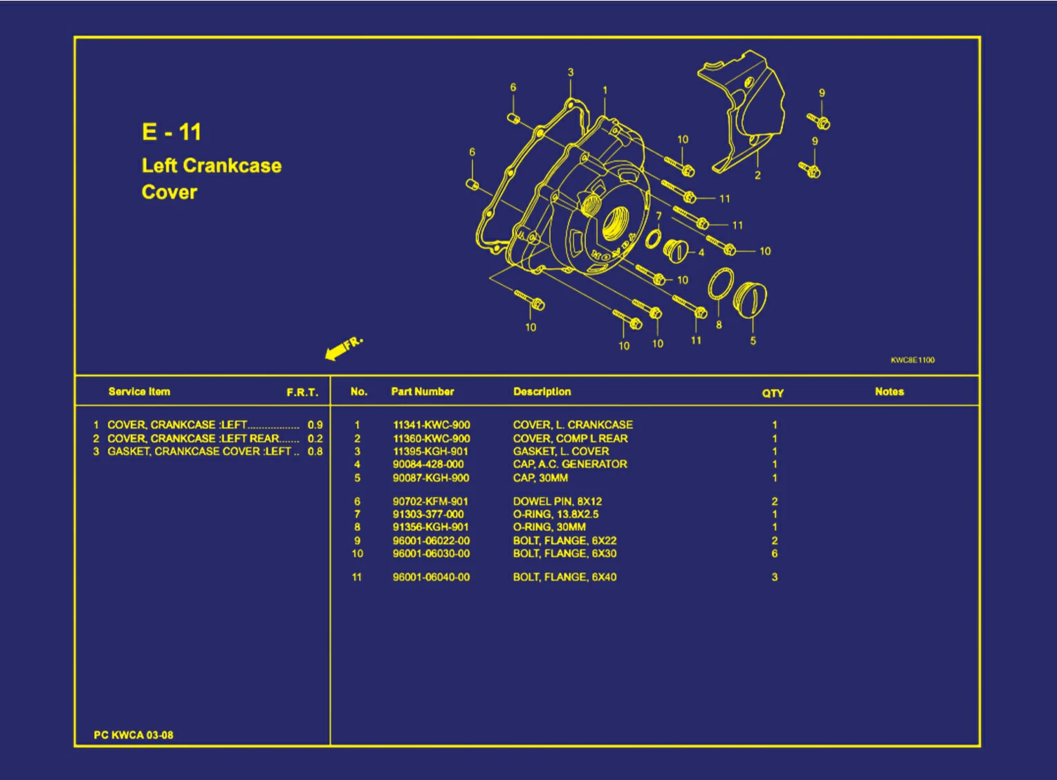 left Crankcase Cover