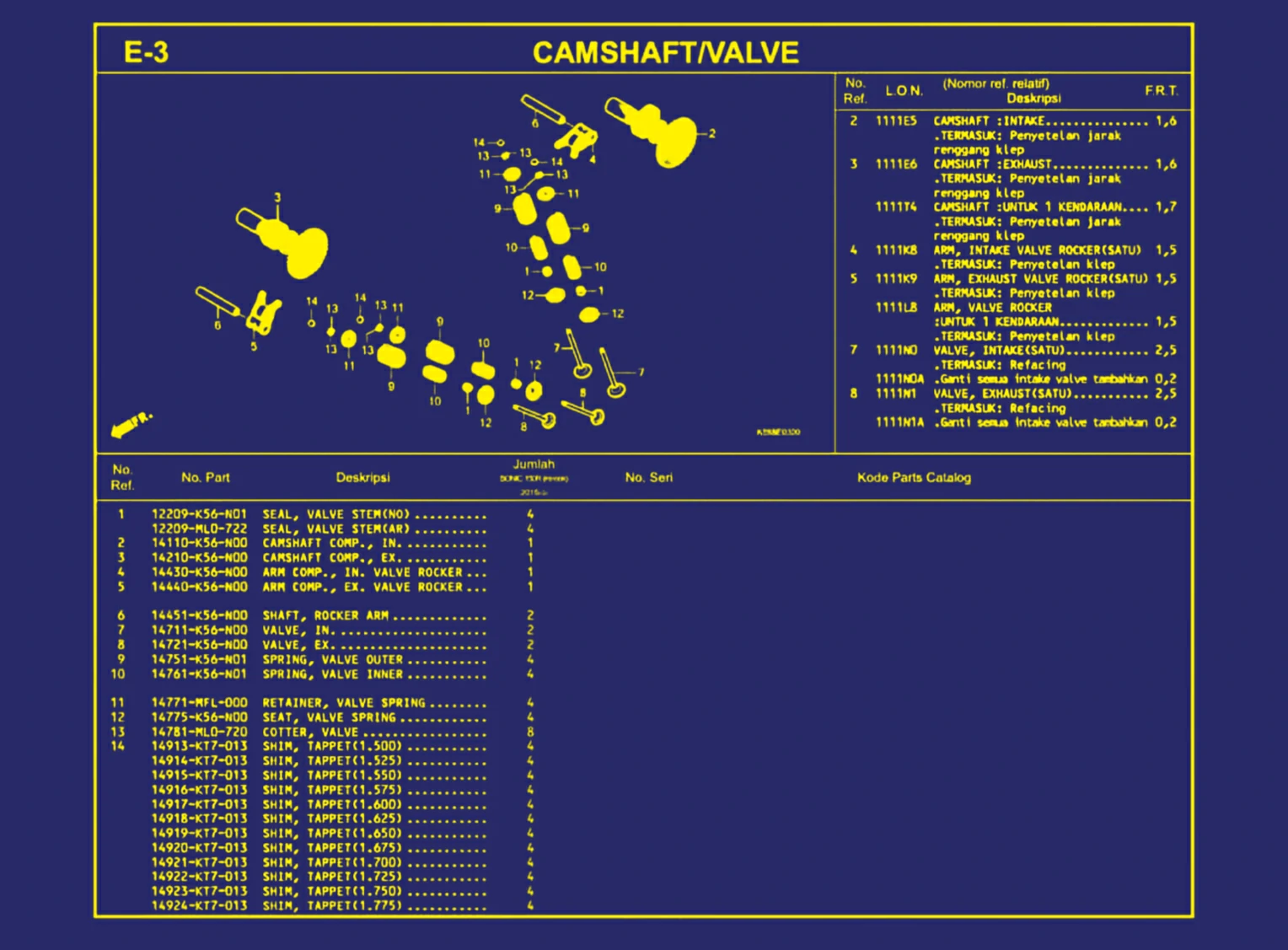 Camshaft atau Valve 1