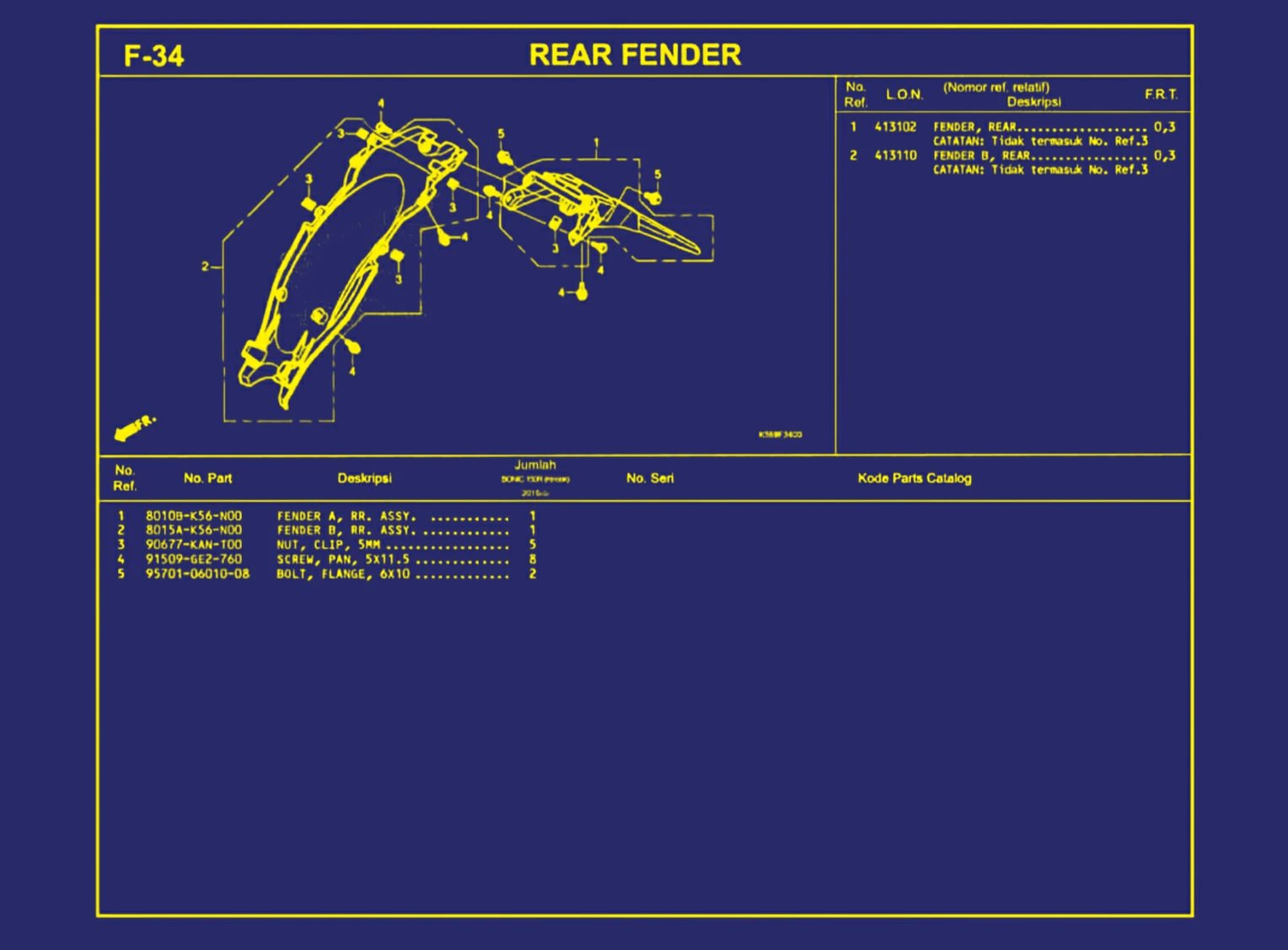Rear fender