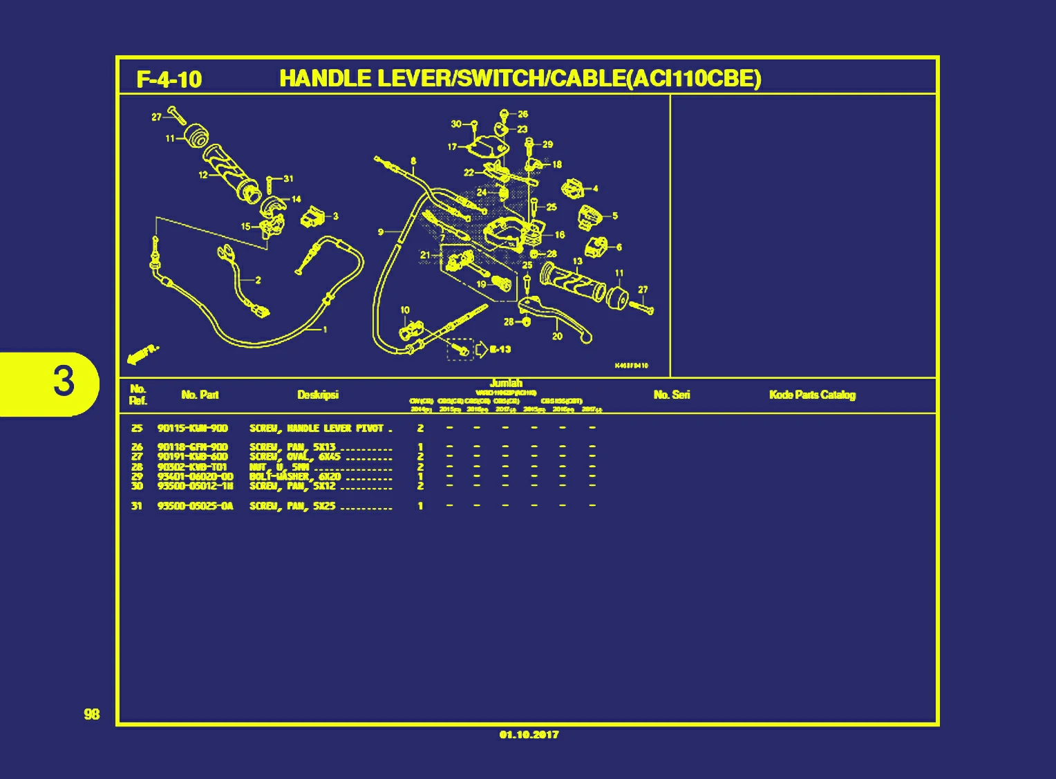 handle lever atau switch atau cable 2