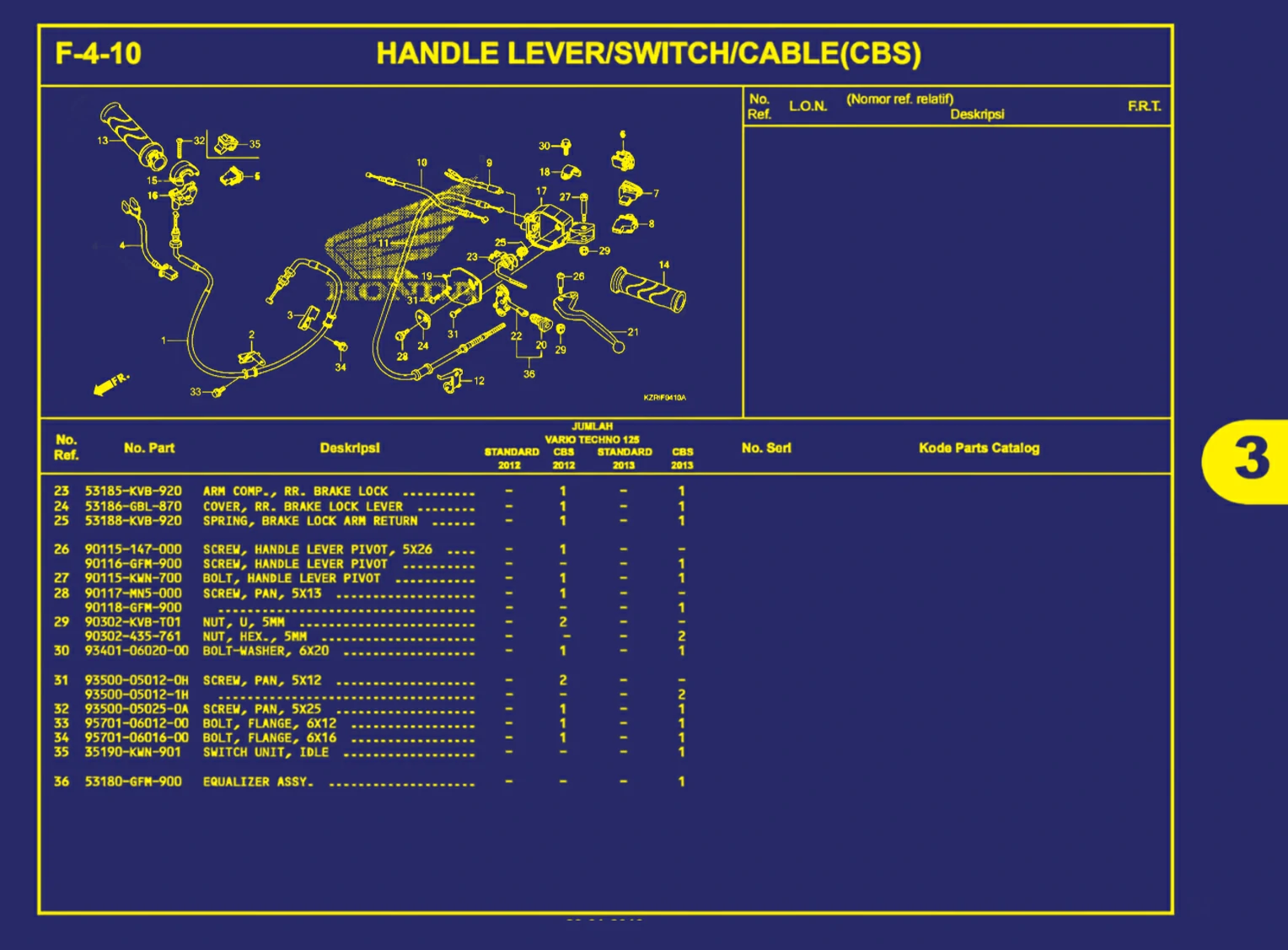 handle lever atau switch atau cable (cbs) 2