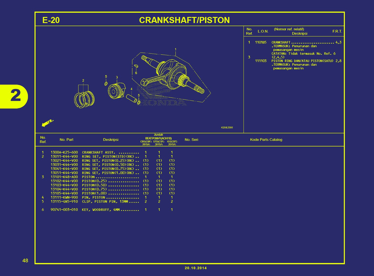 BEAT ESP-CRANKSAHFT PISTON