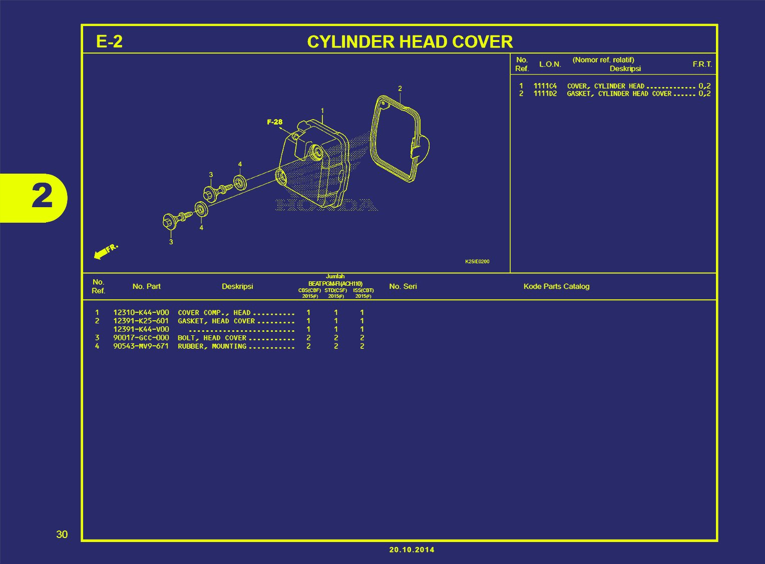 BEAT ESP-CYLINDER HEAD COVER