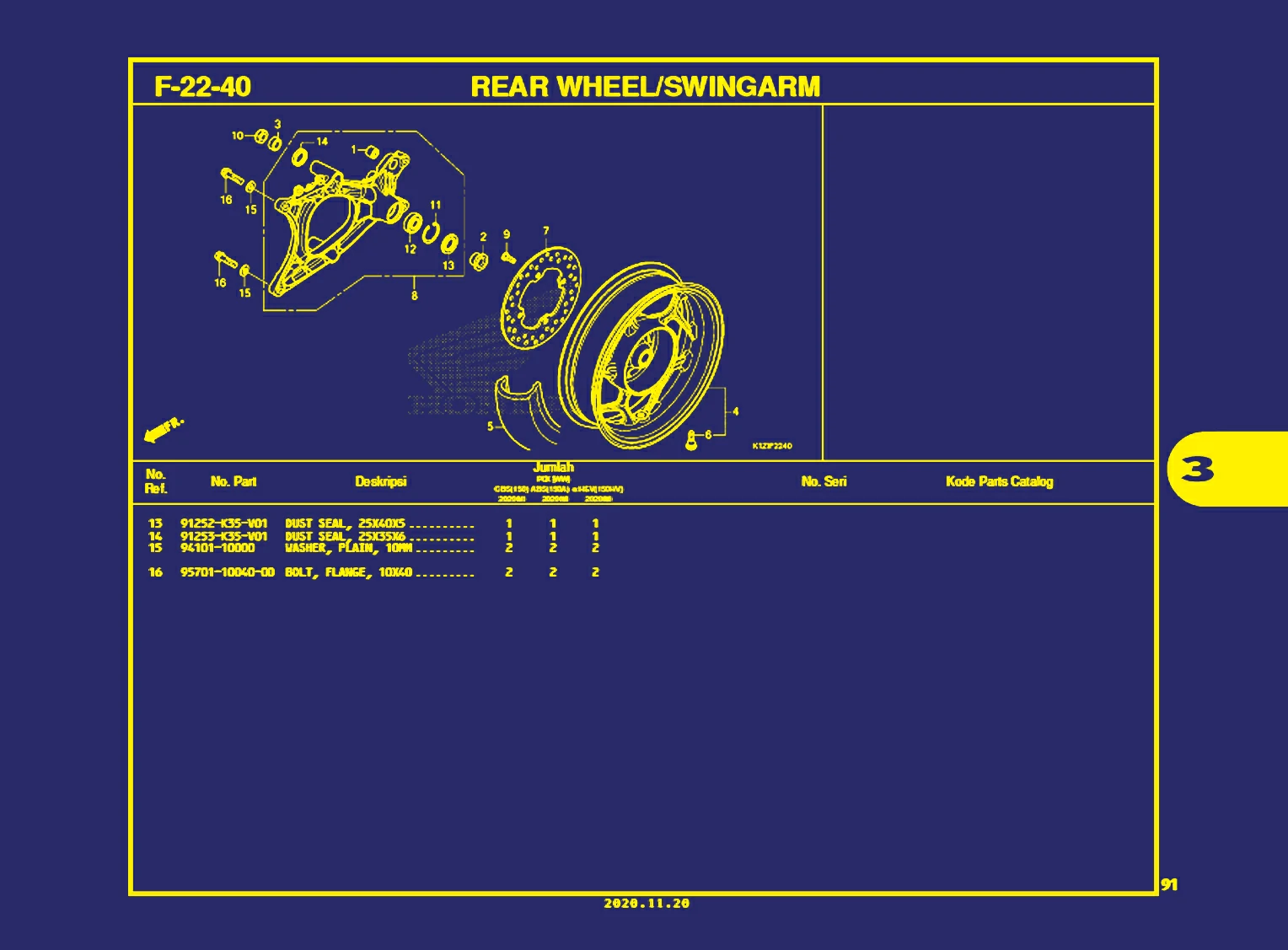 rear wheel atau swingarm 2