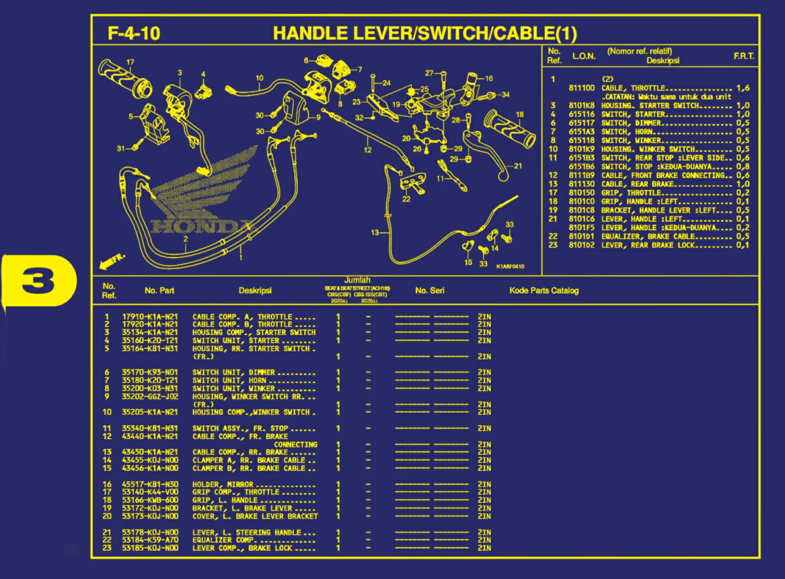 handle lever switch cable(1) 1