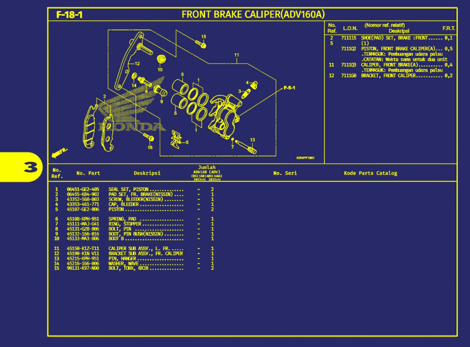 front brake caliper(adv160A)