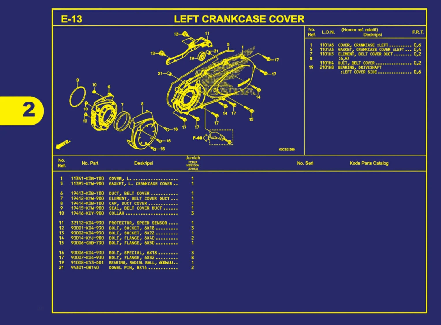 left crankcase cover