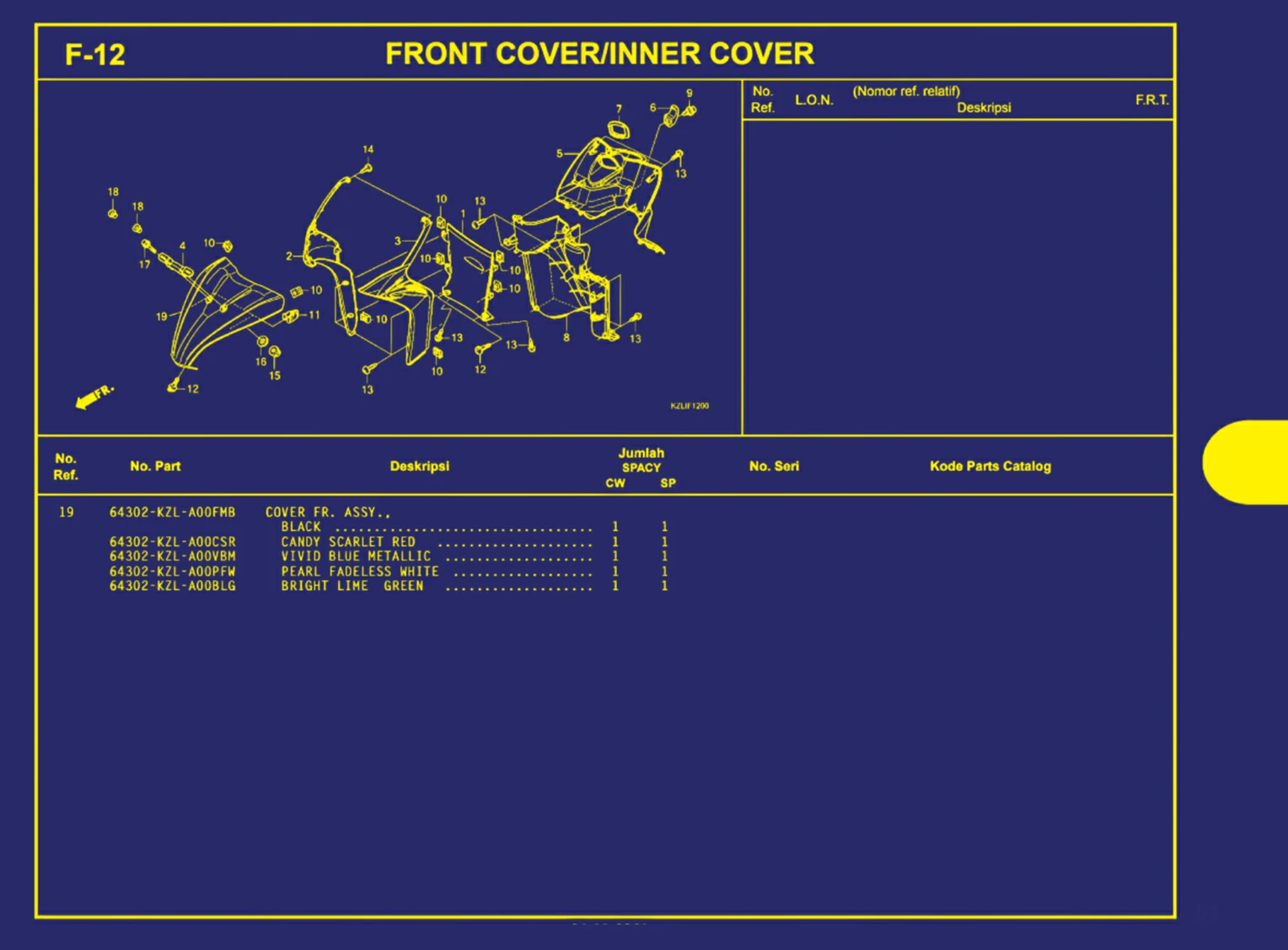 front cover atau inner cover 2