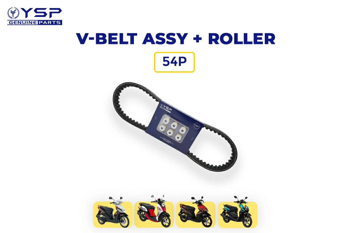v-belt assy + roller (54P)